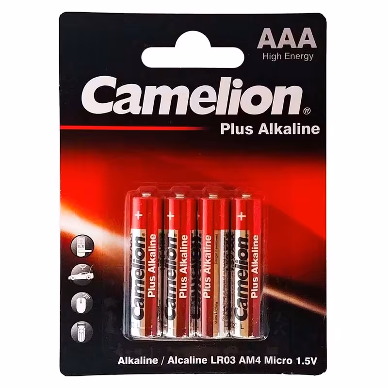 باتری نیم قلمی کملیون Camelion Alkaline Plus بسته 4 عددی
