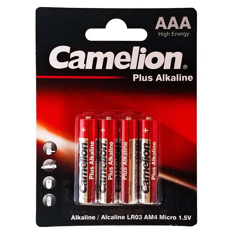 باتری نیم قلمی کملیون Camelion Alkaline Plus بسته 4 عددی
