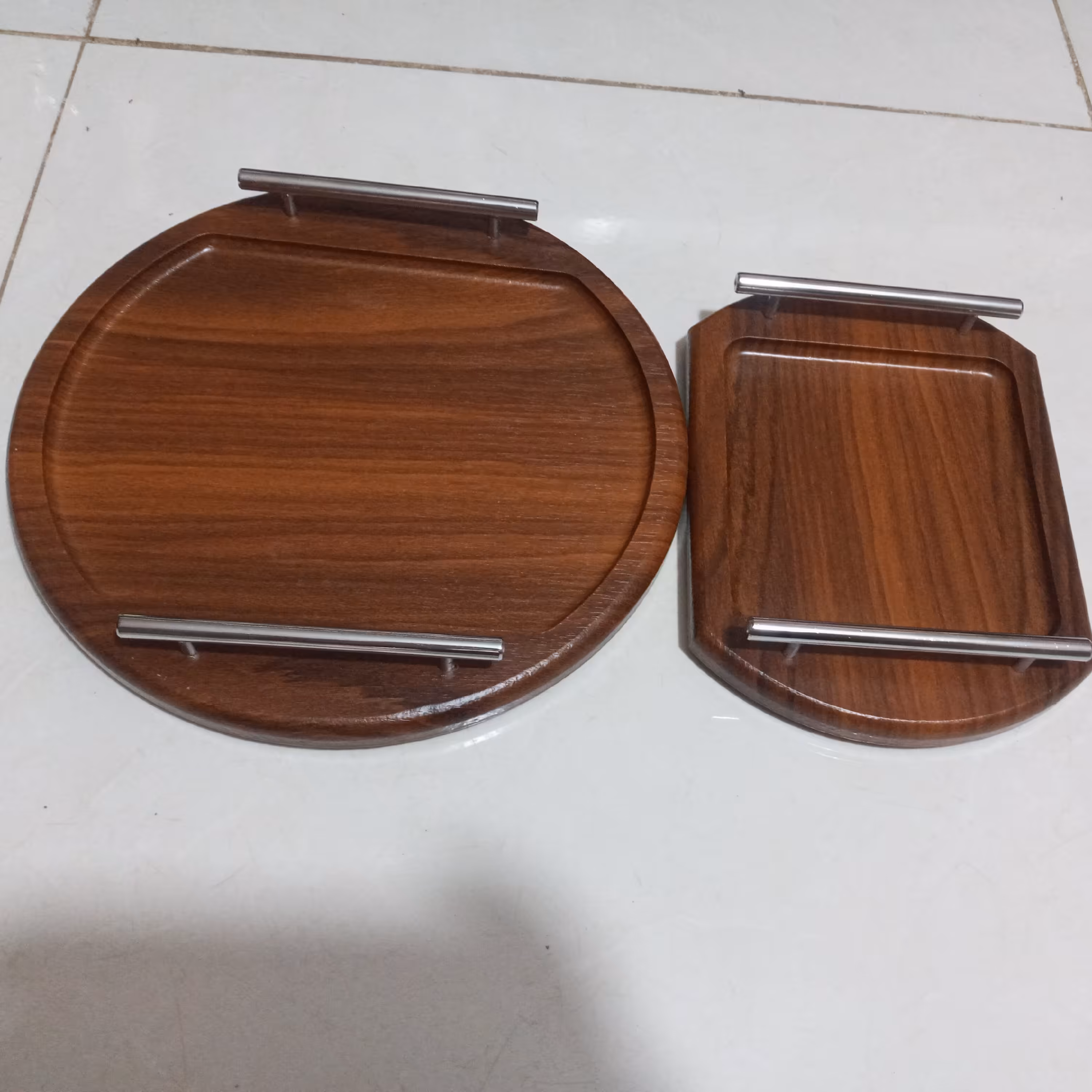 ست سینی mdf دسته فلزی با روکش وکیوم ،کیفیت عالی