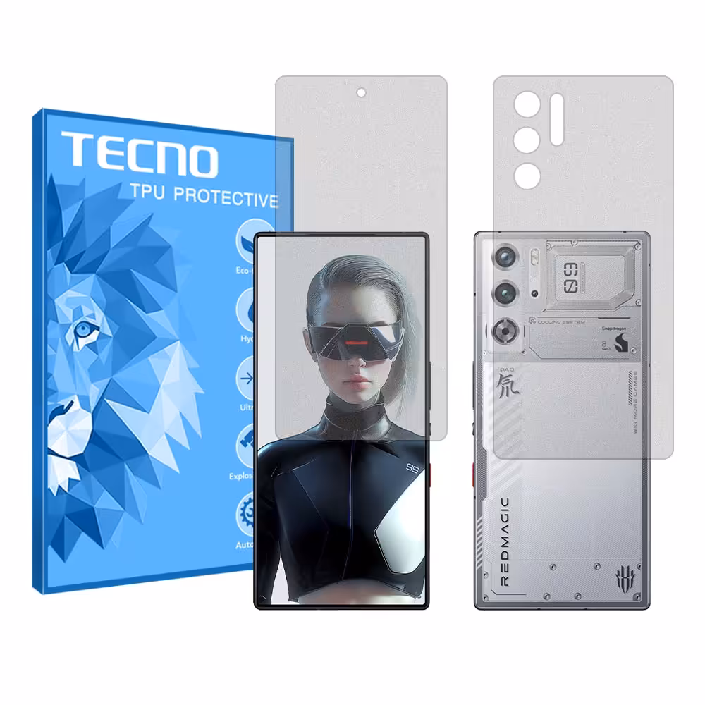 گلس صفحه نمایش و پشت گوشی زد تی ای nubia Red Magic 9S Pro مدل هیدروژلی مات برند تکنو کد SS