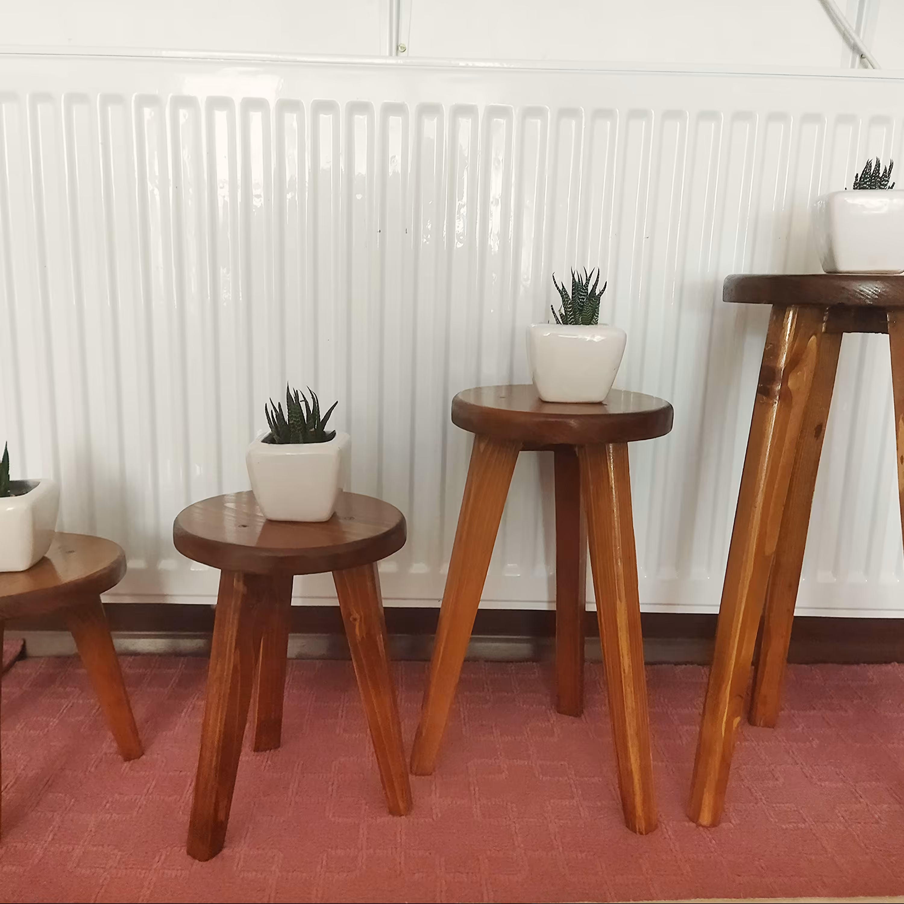 پایه گلدان چوبی