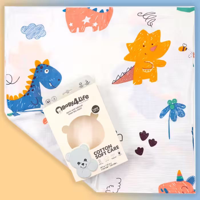 خشک کن دورپیچ چند کاره پسرانه موسلین بیبی فورلایف Baby4life