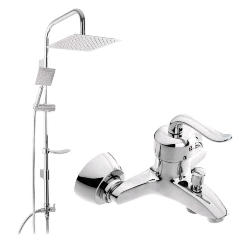 شیر حمام مدل قاجاری  همراه با دوش یونیورست مربع 