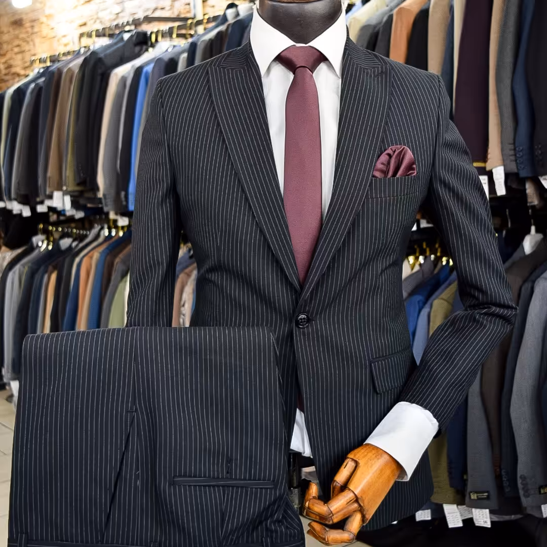 کت و شلوار مردانه دیپلمات مشکی پارچه عالیجناب با ارسال رایگان