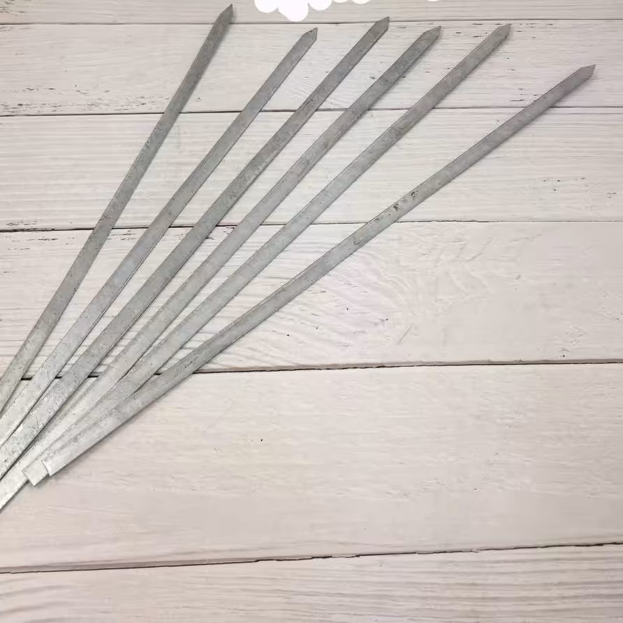 سیخ استیل جوجه ای  طول 65 سانت بسته 6عددی سر پیچی