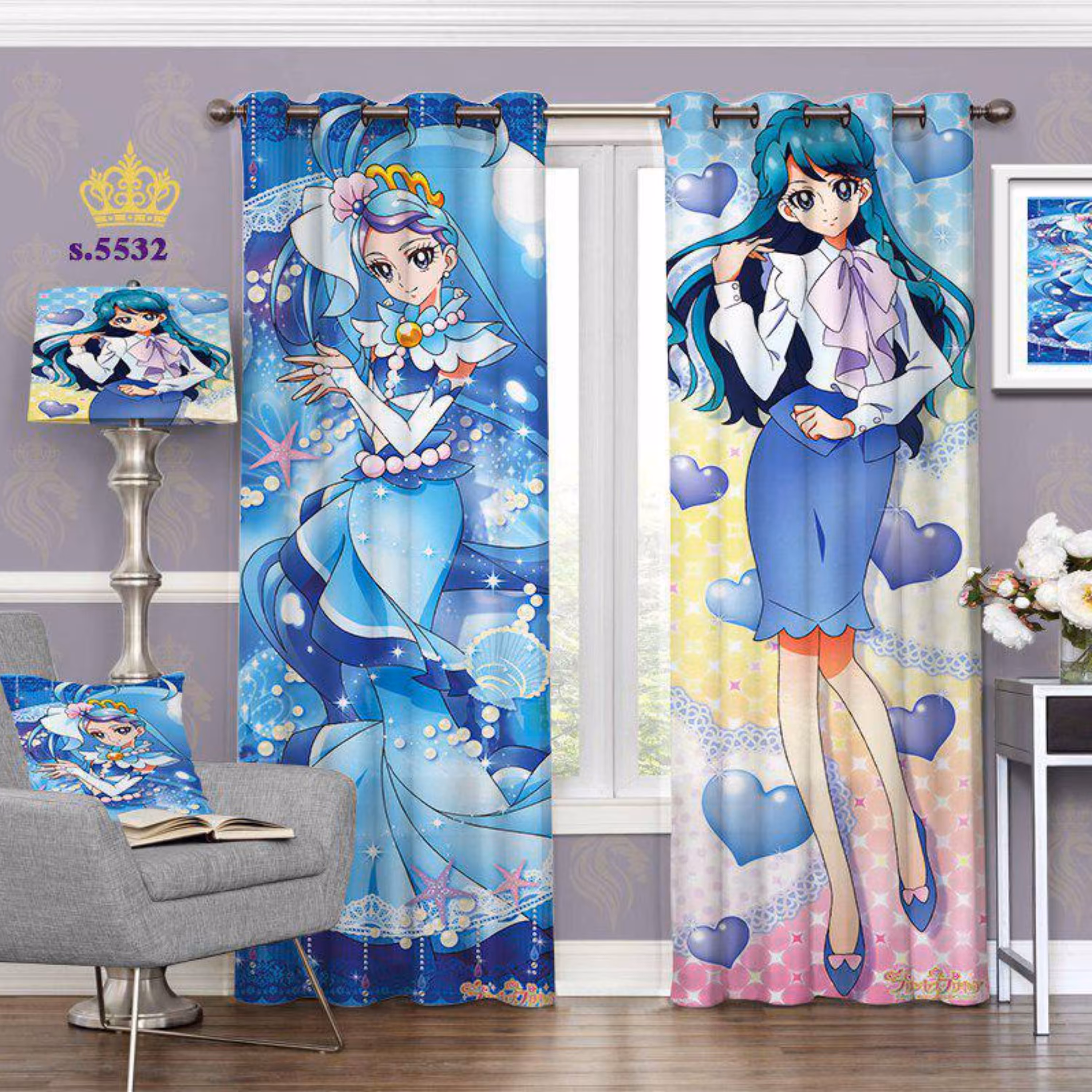 پرده اتاق کودک ( دخترونه - 5532)