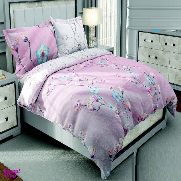 سرویس خواب طرح ساتین پنبه کد 181 دو نفره  شش تکه