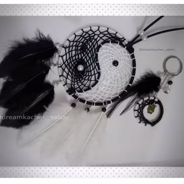 اویز ماشین و جاسوئیچی طرح یین و یانگ با ارسال رایگان 