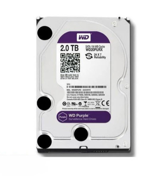 هارد دوربین مداربسته وسترن دیجیتال 2 ترا  WD20PURX