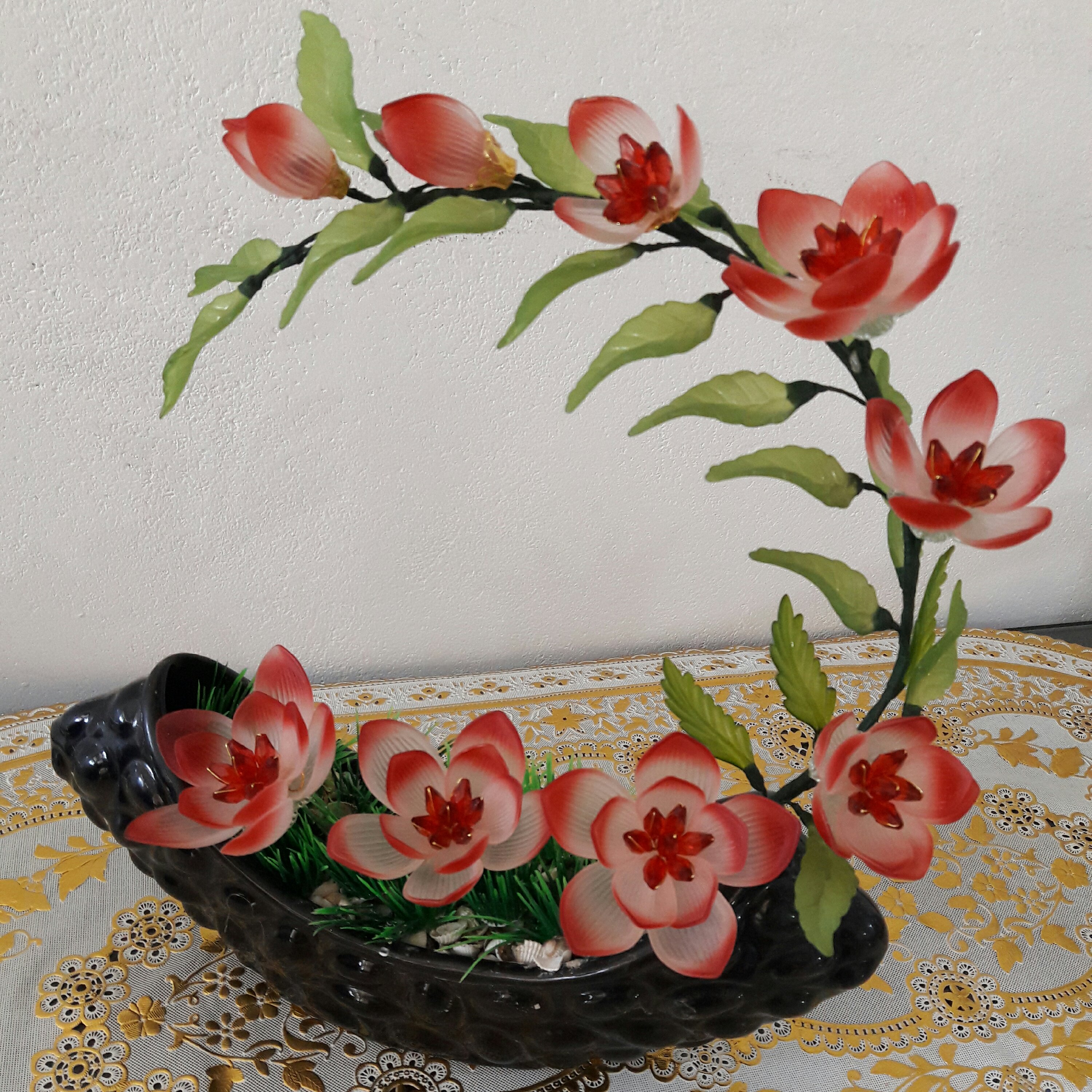 گل مرداب  کریستالی مدل آبشاری دستساز