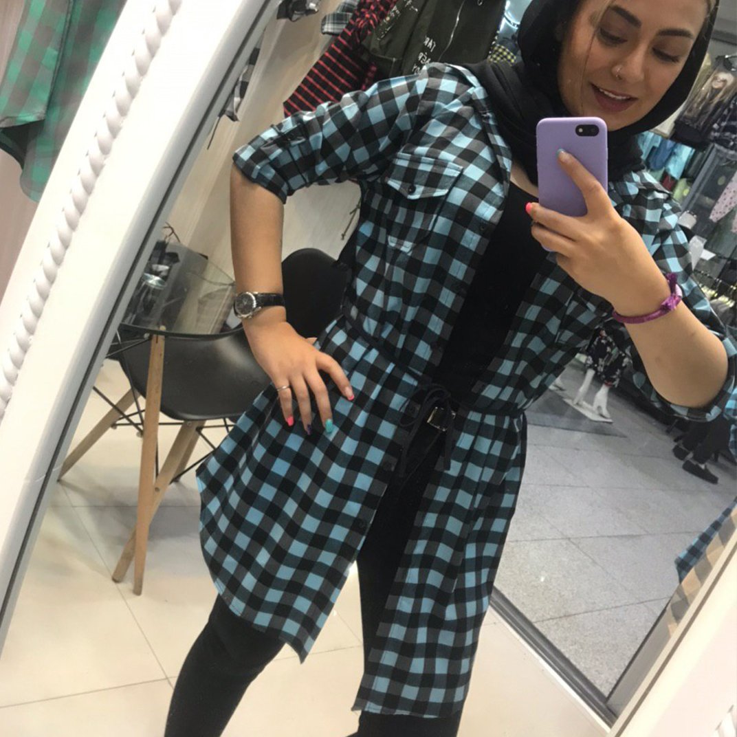 مانتو چهارخانه کد 274