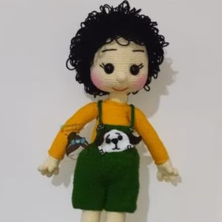 پسر شنتی عروسک قلاب بافتنی