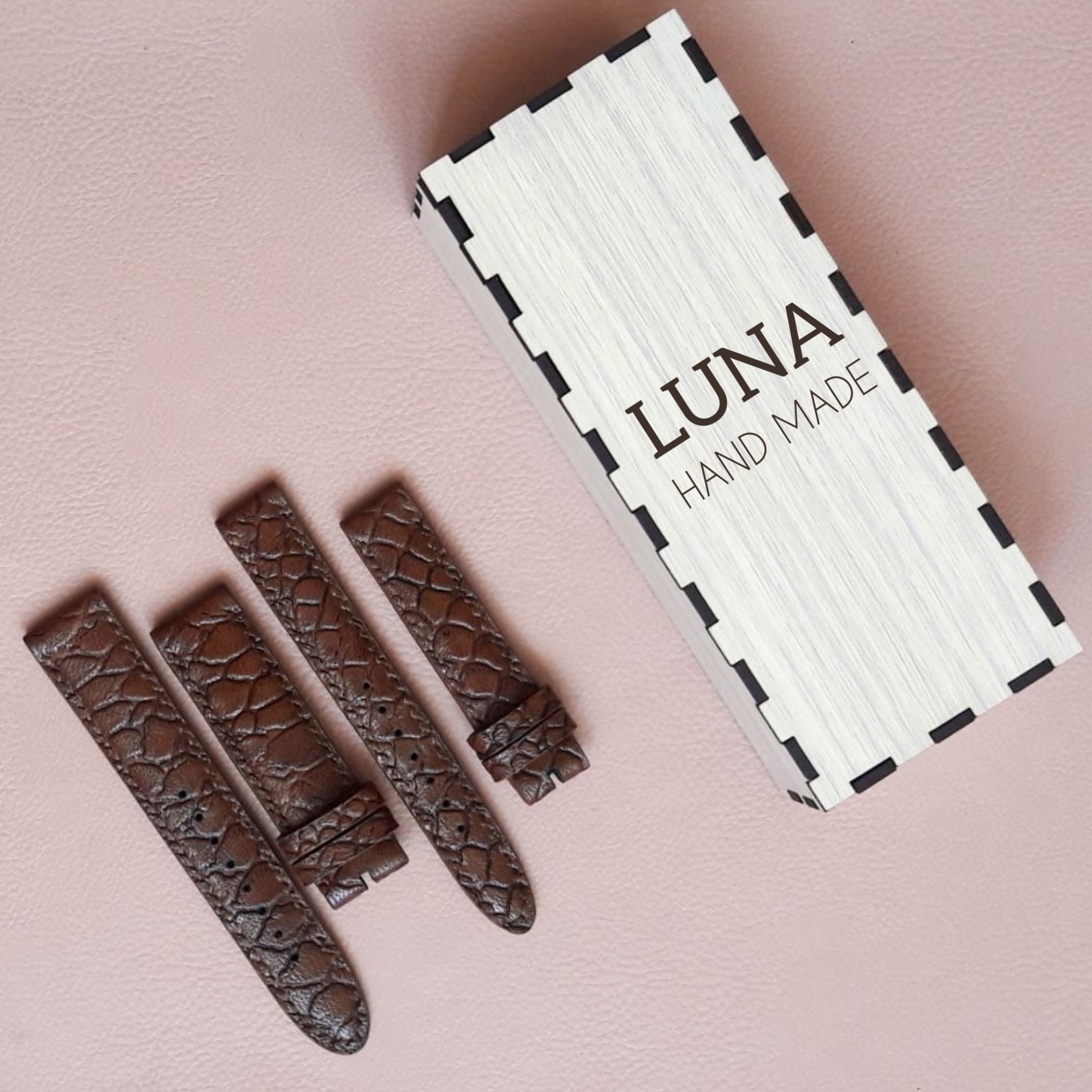 بند ساعت چرم طبیعی دستدوز کد 2 