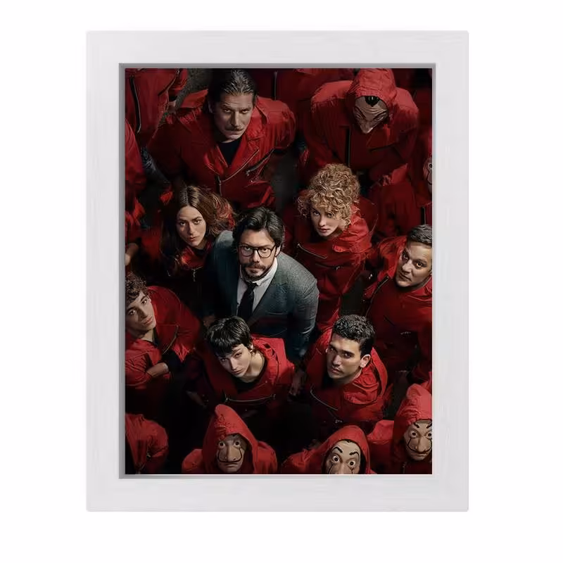 تابلو 50 در  70 طرح  سریال سرقت پول money heist