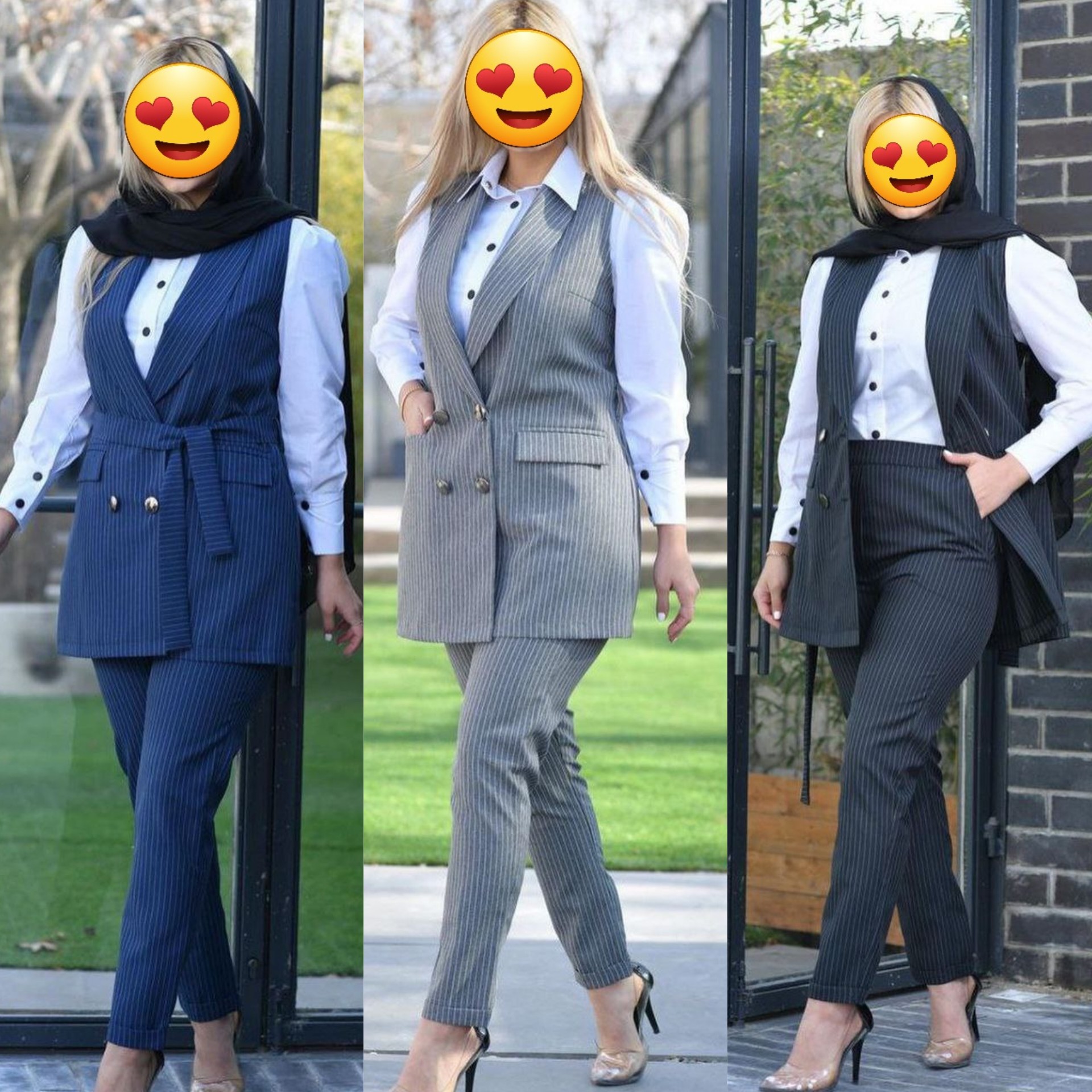 سه تیکه زنانه وست شومیز شلوار a54k53481