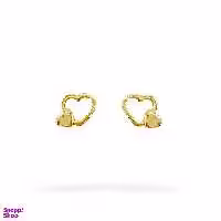 گوشواره طلا 18 عیار زنانه مدوپد طرح امیریان کد AM10082