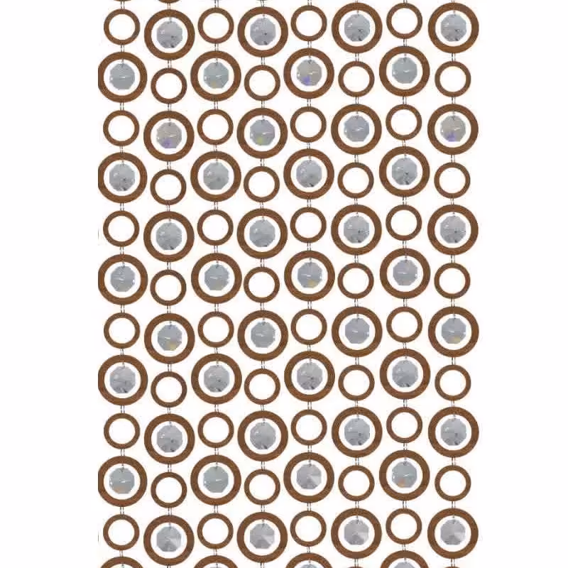 پرده آویز ترکیبی چوب و کریستال مدل رویا عرض50 ارتفاع 100 سانتیمتر(قهو ه ای)