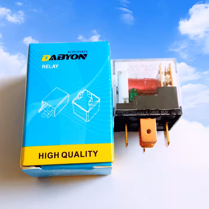 رله بوق 80 آمپر 5 پایه ،چراغدار،2پلاتینه ولتاژ کار 12ولت.