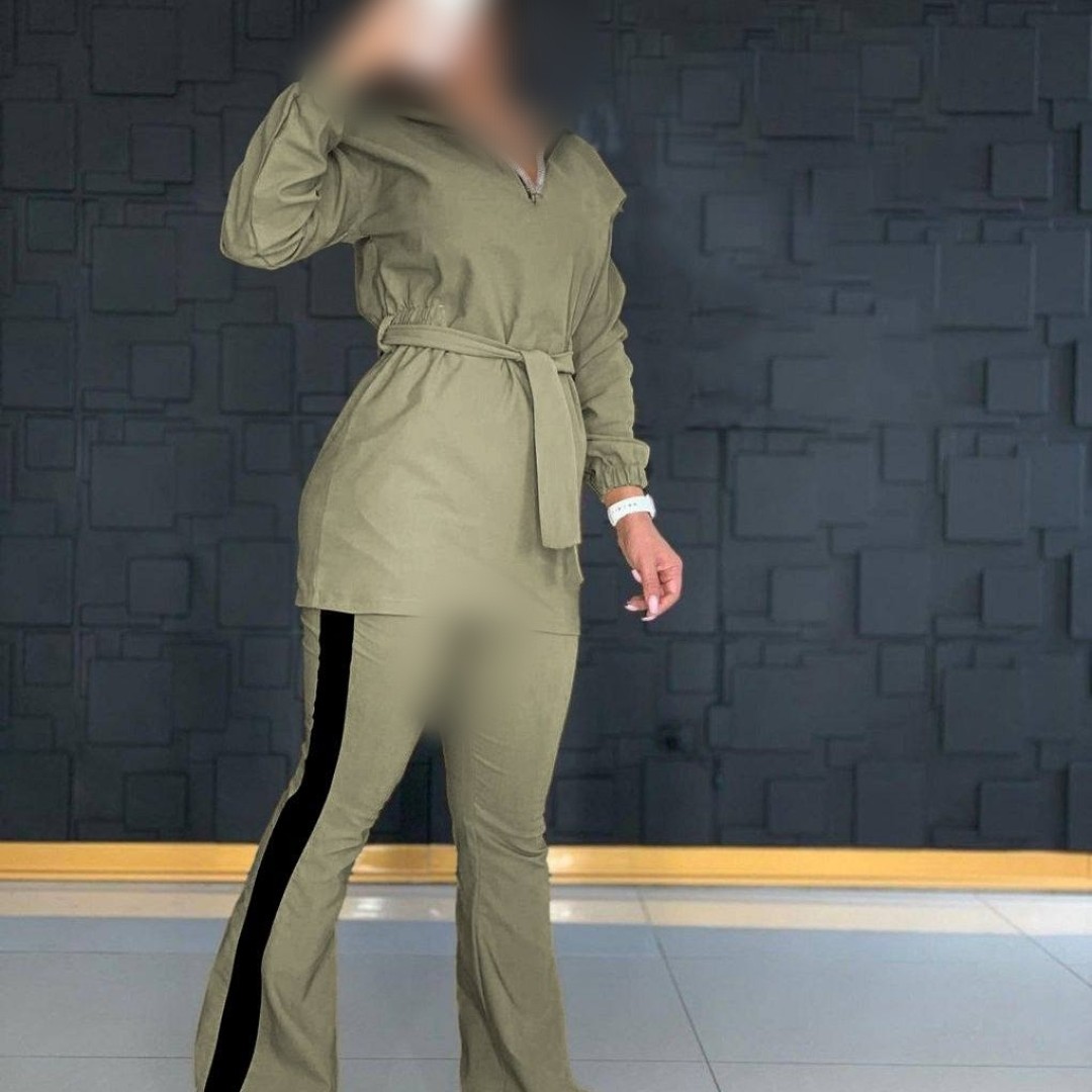 ست مانتو شلوار کلاهدار خفن