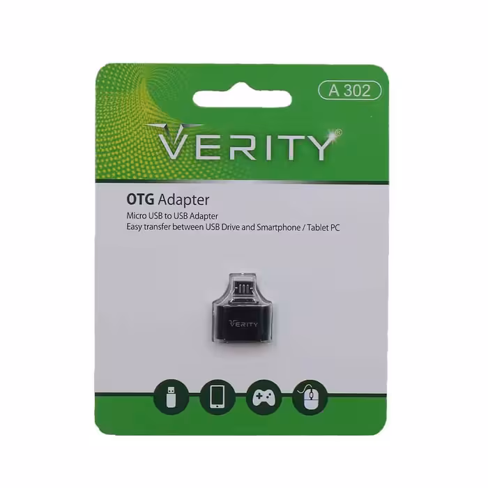 مبدل یا رابط اتصال فلش و USB  از درگاه OTG  به موبایل برند وریتی مدل A302