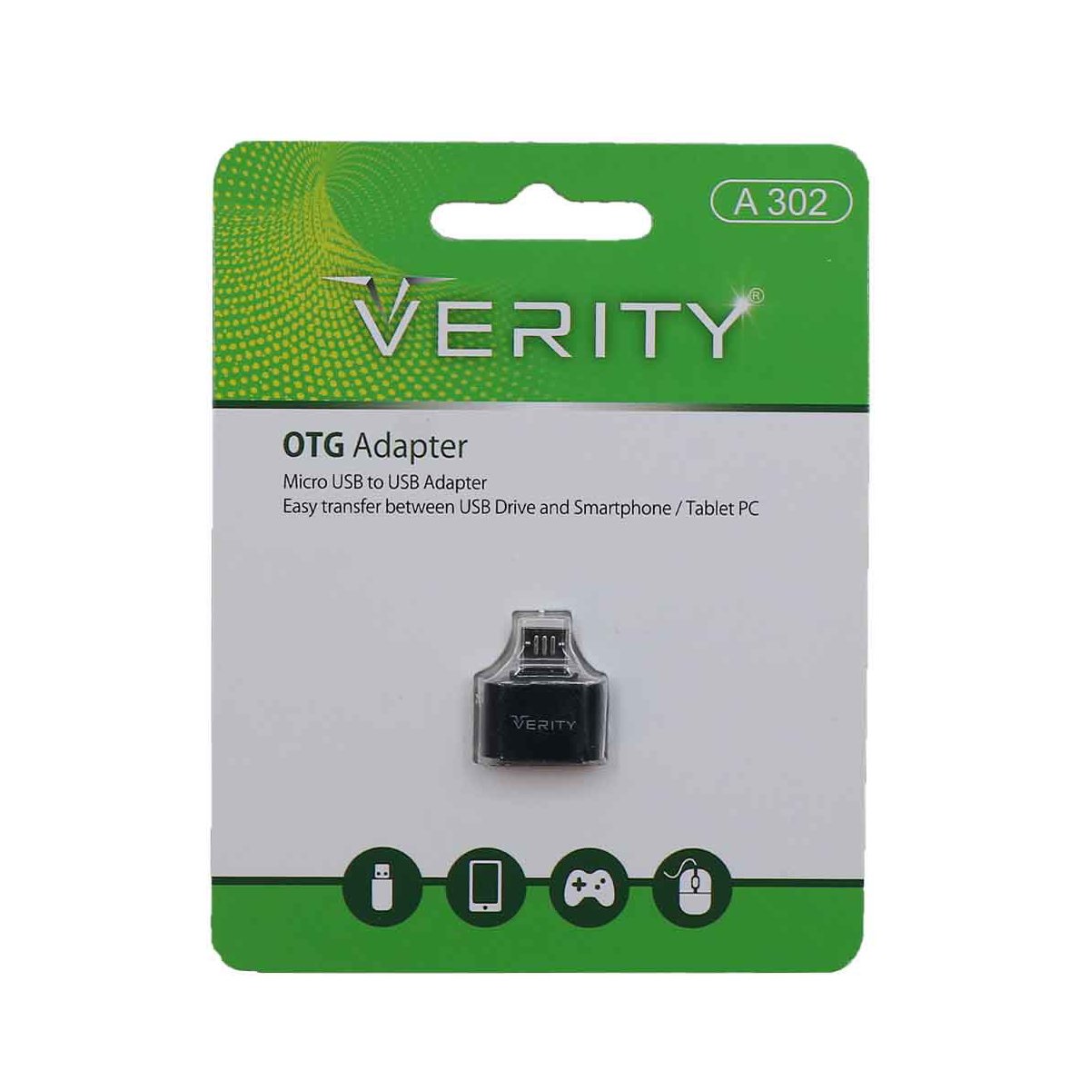 مبدل یا رابط اتصال فلش و USB  از درگاه OTG  به موبایل برند وریتی مدل A302