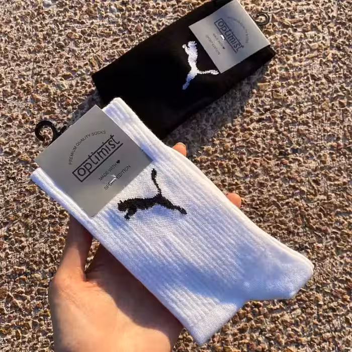 جوراب پوما ساقدار سفید و مشکی