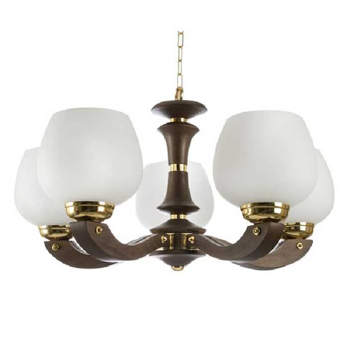 لوستر پردیس مدل بلوط 5 شیشه مات