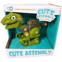 اسباب بازی ساختنی دایناسور سبز به همراه پیچ گوشتی