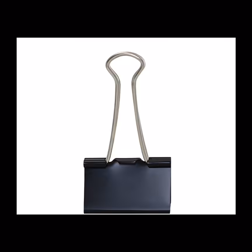 گیره  دوبل مشکی 41 میل بسته 12 عددی 