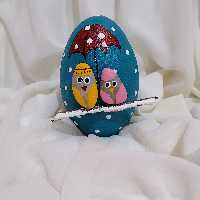  تخم شتر مرغ سفالی 