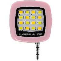 Portable Mini 16 LEDs Flash Fill Light Rechargeable