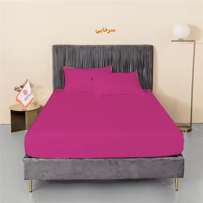 سرویس ملحفه چیداری مدل میکرو سرخابی یک نفره دو تکه 90در200