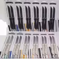 چاقو اره ای ماربل رنگبندی مشکی وسفید 12 عدد