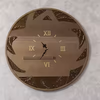 ساعت دیواری آینه و رزین تلفیق شده با سنگ 