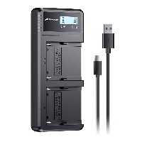 شارژر دوتایی باتری سونی سری NP-970 به همراه کابل شارژ USB Type-C