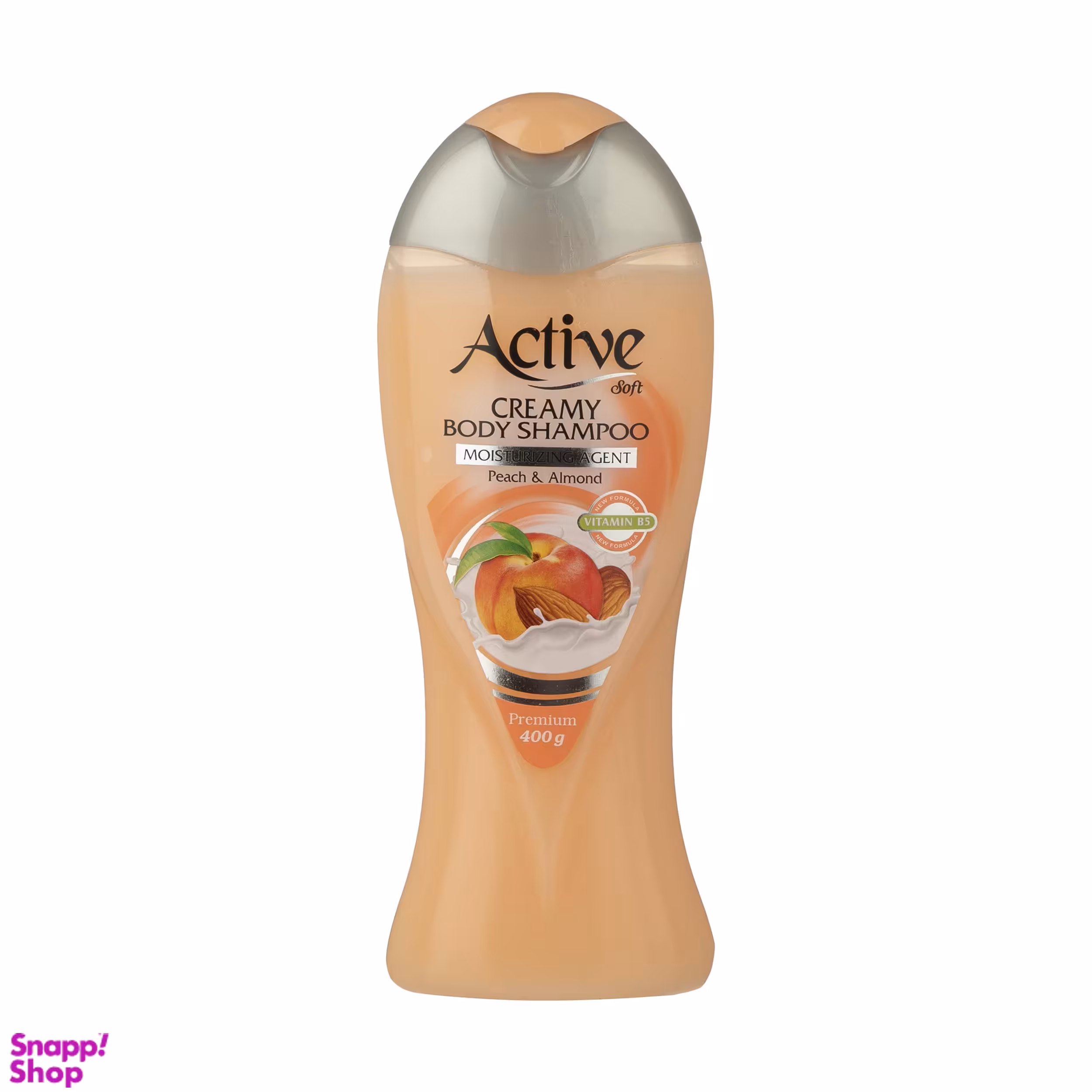 شامپو بدن کرمی اکتیو مدل Peach And Almond وزن 400 گرم