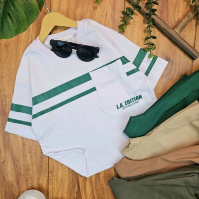 کالکشن بهار تیشرت وشلوارپسرانه دوخط