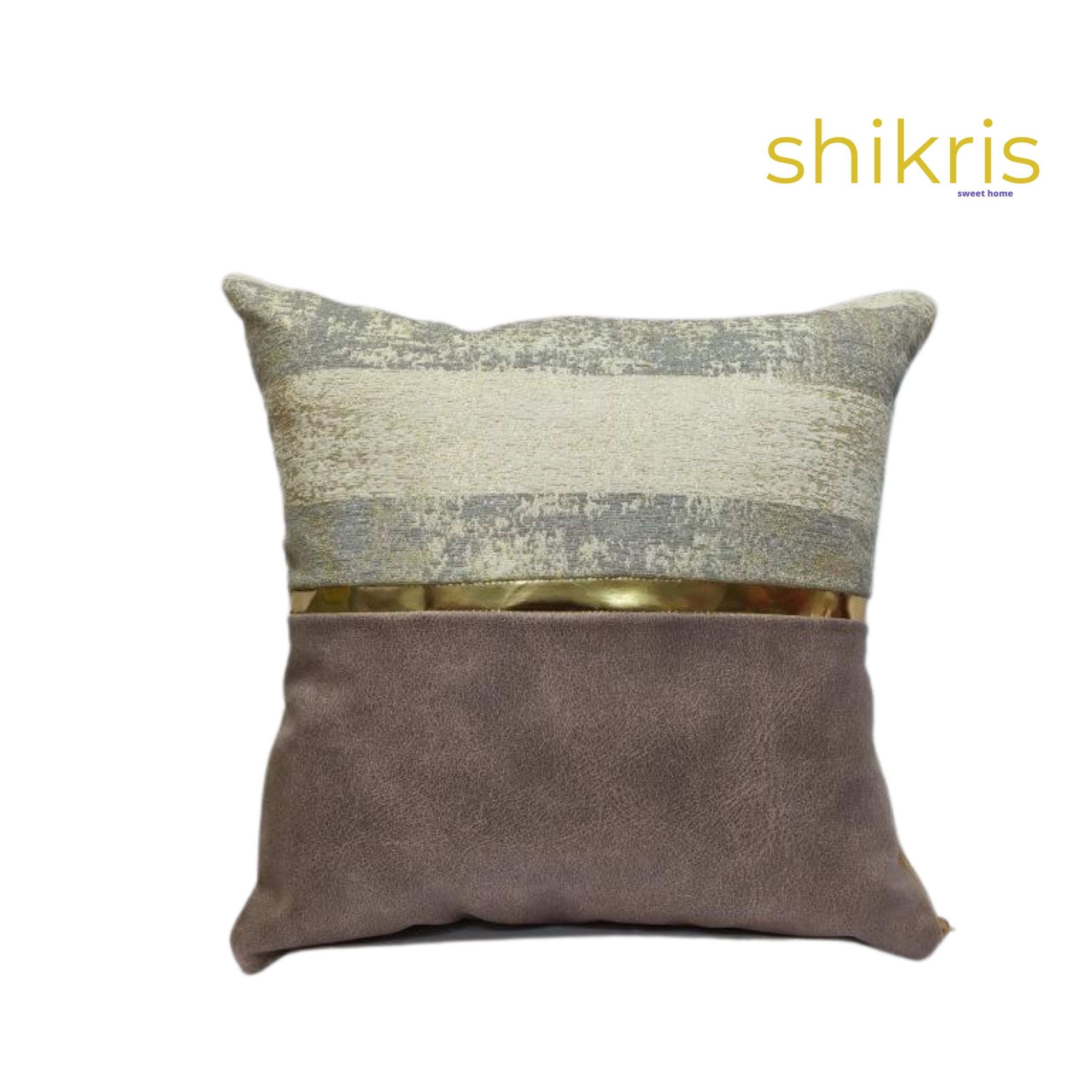 کوسن  دورو یک طرف پتینه ای و طرف دیگر نیمه پتینه و مخمل 40 در 40