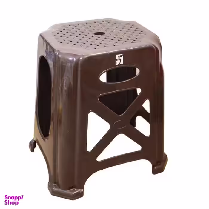 چهارپایه طرح حصیر بافت مدل بلوط کد YPB-1017-47CM