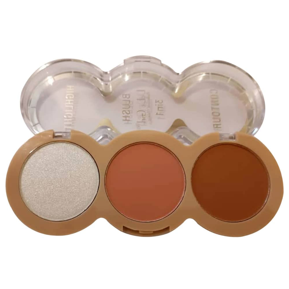 پالت رژگونه و هایلایتر و کانتور صورت دودوگرل - شماره 01 (192423)