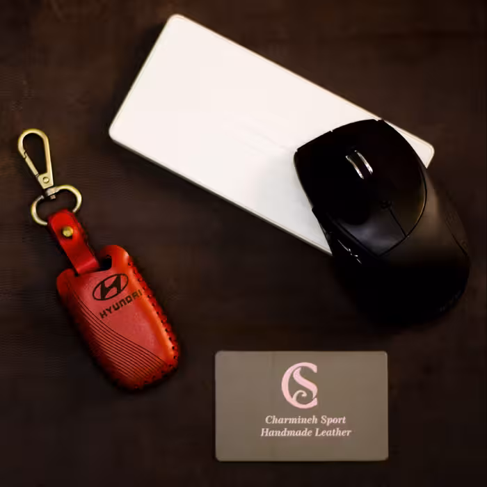 جاسوییچی چرم طبیعی گاوی قرمز مناسب هیوندا سانتافه