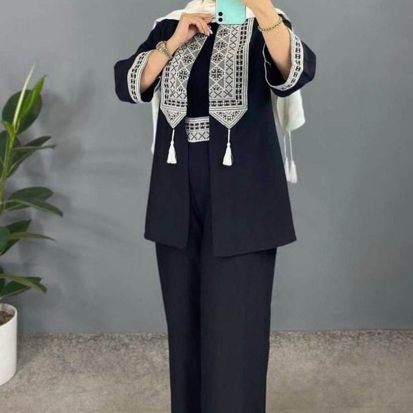 ست مانتو شلوار سنتی پریچهر ابروبادی