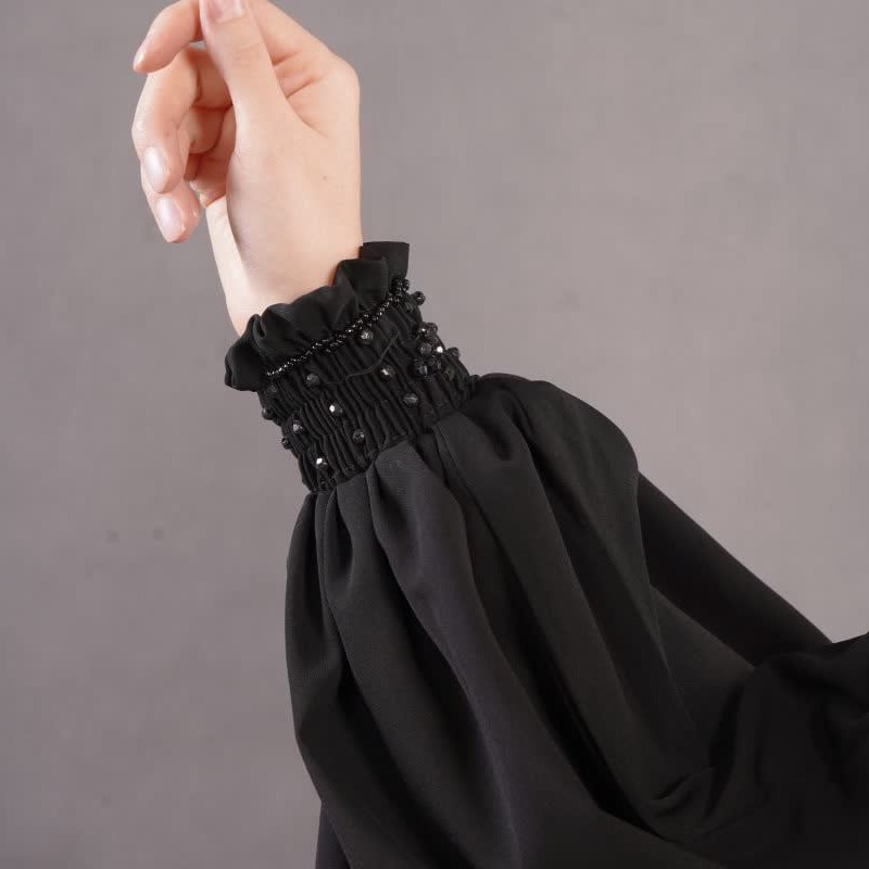 چادر مشکی مچ دار سنگدوزی شده