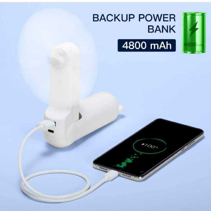 پنکه +پاوربانک+چراغ قوه همراه جیبی