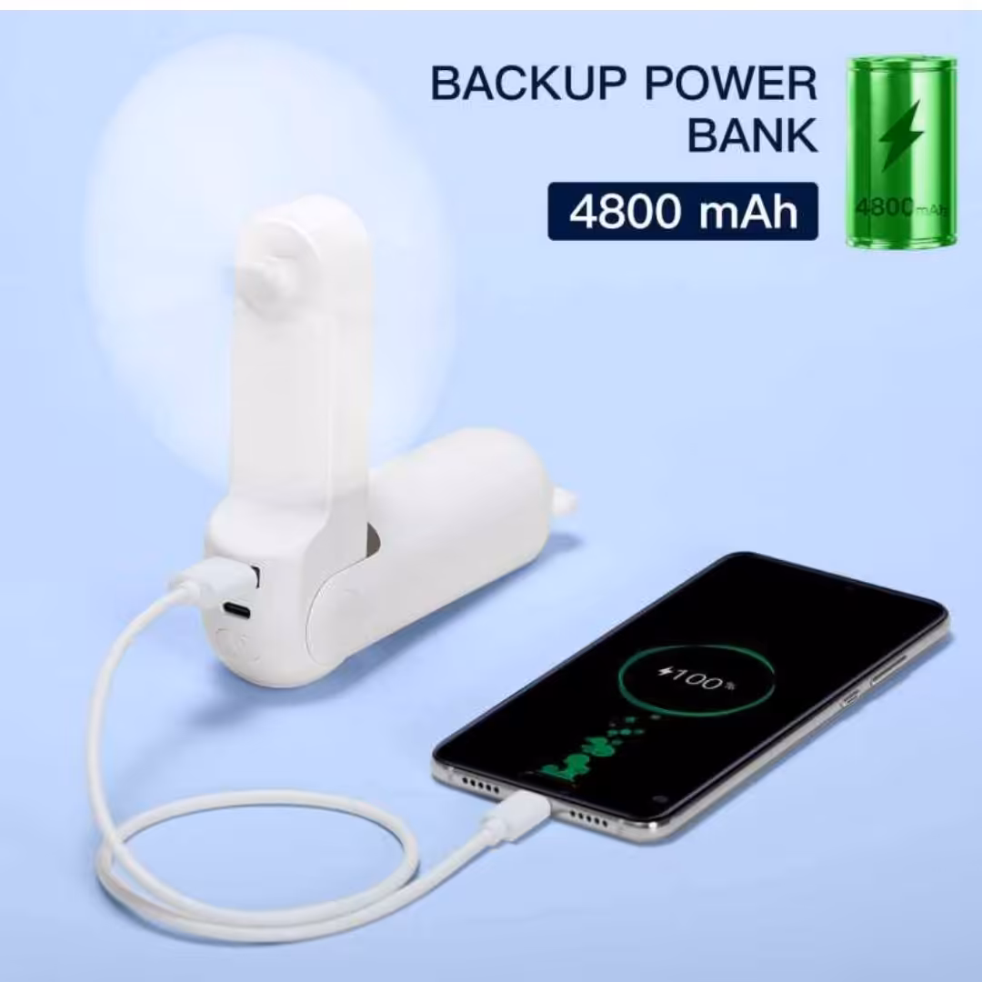 پنکه +پاوربانک+چراغ قوه همراه جیبی