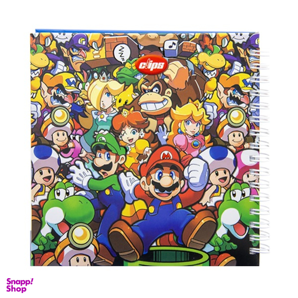 دفتر یادداشت ۸۰ برگ کلیپس طرح mario jam