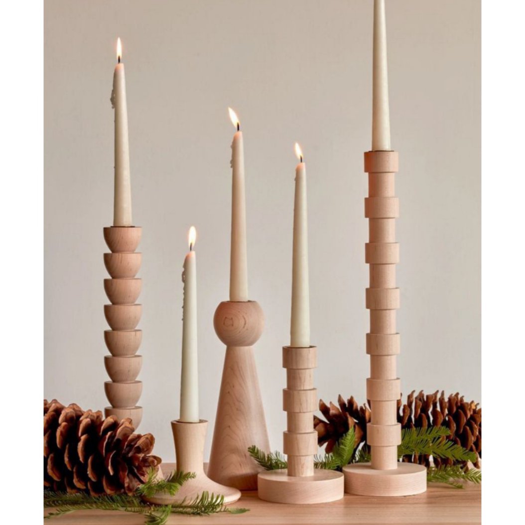 دکوری ست شمعدان چوبی 🕯️🕯️🕯️🕯️