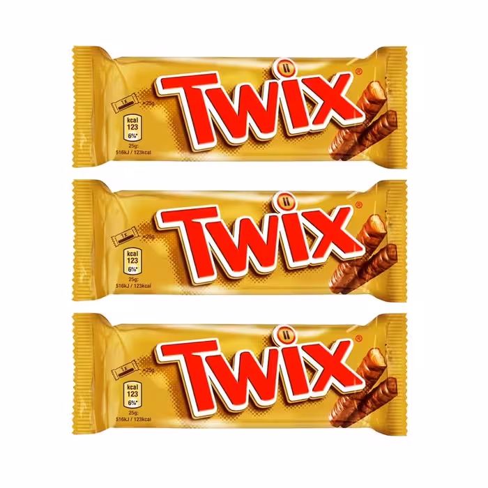 شکلات توییکس با مغز کرم کارامل - 50 گرم بسته 3 عددی