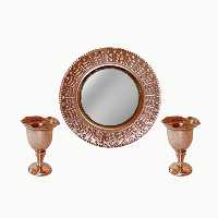آینه و شمعدان مسی طرح جدید کد ZH223.12