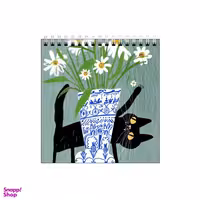 دفتر طراحی بامبیلیپ طرح گربه شیطون و گلدون کد 1674198